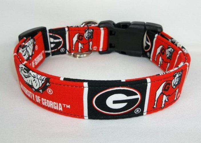 College Football Dog Collars - University of Georgia Bulldogs - Paws R Uz