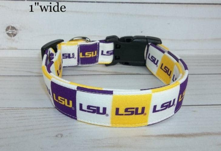 College Football Dog Collars - LSU - Paws R Uz