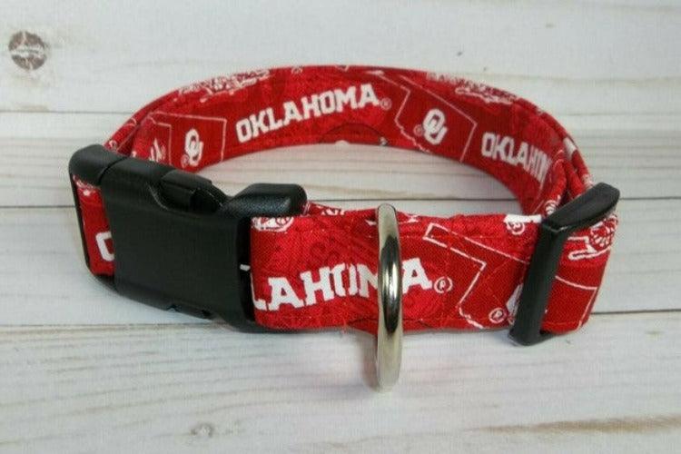 College Football Dog Collars - Oklahoma Sooners - Paws R Uz