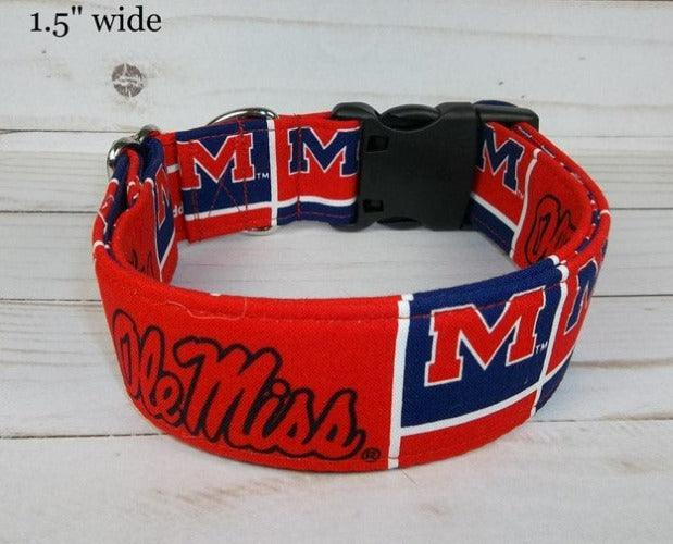 College Football Dog Collars - Ole Miss - Paws R Uz