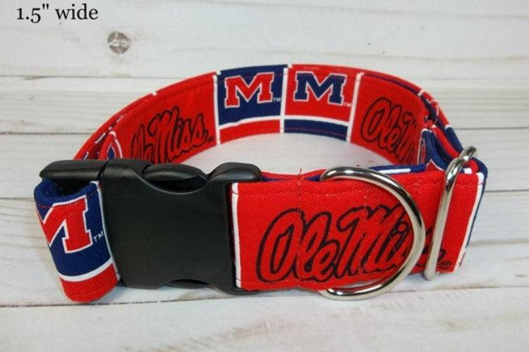 College Football Dog Collars - Ole Miss - Paws R Uz