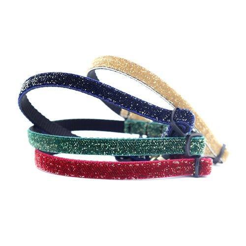 Starlight Glitter Velvet Cat Collar — Breakaway Buckle - Paws R Uz